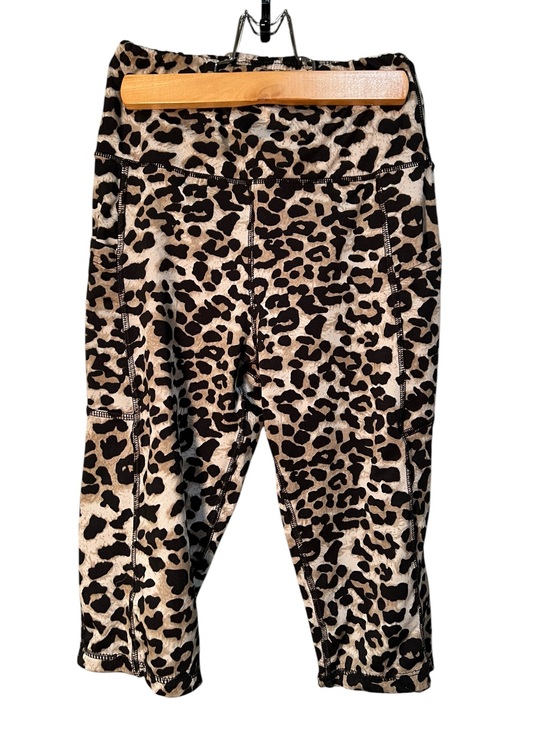 dreamsicle Pants - Dreamsicle Women’s Size Small Cropped Legging Animal Print Mid-Rise Side Pockets